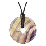 Fluoriet donut hanger van 4cm groot