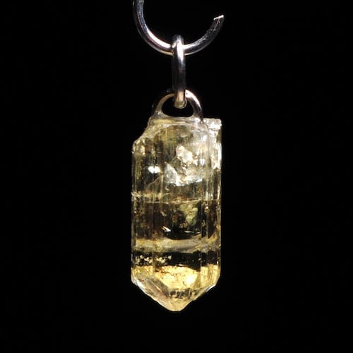 Gele apatiet hanger kristal