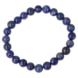 Lapis lazuli armband met 8mm kralen aan rekbaar koord