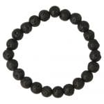 Lavasteen armband met diameter van 8mm