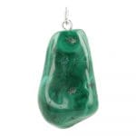 Mooi groene malachiet hanger met oogje
