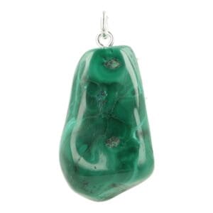 Mooi groene malachiet hanger met oogje
