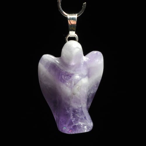 Amethist hanger engeltje