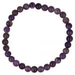 Amethist armband met 6mm kralen in donker paars