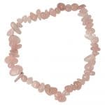 Rozenkwarts armband split rekbaar