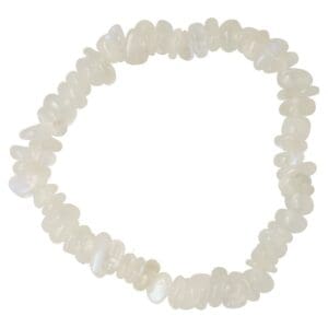 Witte maansteen armband split