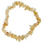 Gebrande citrien armband split aan rekbaar koord