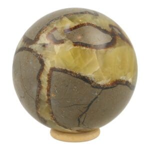 Fraai getekende septarie bol van 94mm diameter