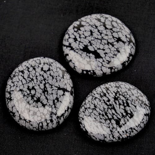 Sneeuwvlok obsidiaan amulet