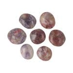 Pegmatiet (lepidoliet en roze toermalijn) trommelsteen uit Madagaskar