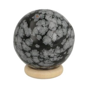 Sneeuwvlok obsidiaan bol met diameter van 30mm