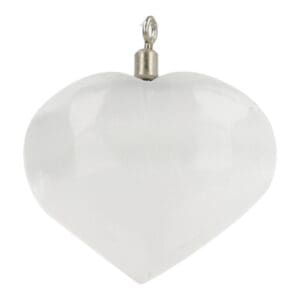 Seleniet hartje hanger met oogje van 3cm breed