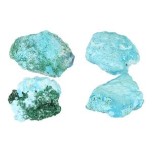 Ruwe chrysocolla van 3-4cm lang uit Congo