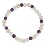 Gouden driehoek armband met 6mm kralen