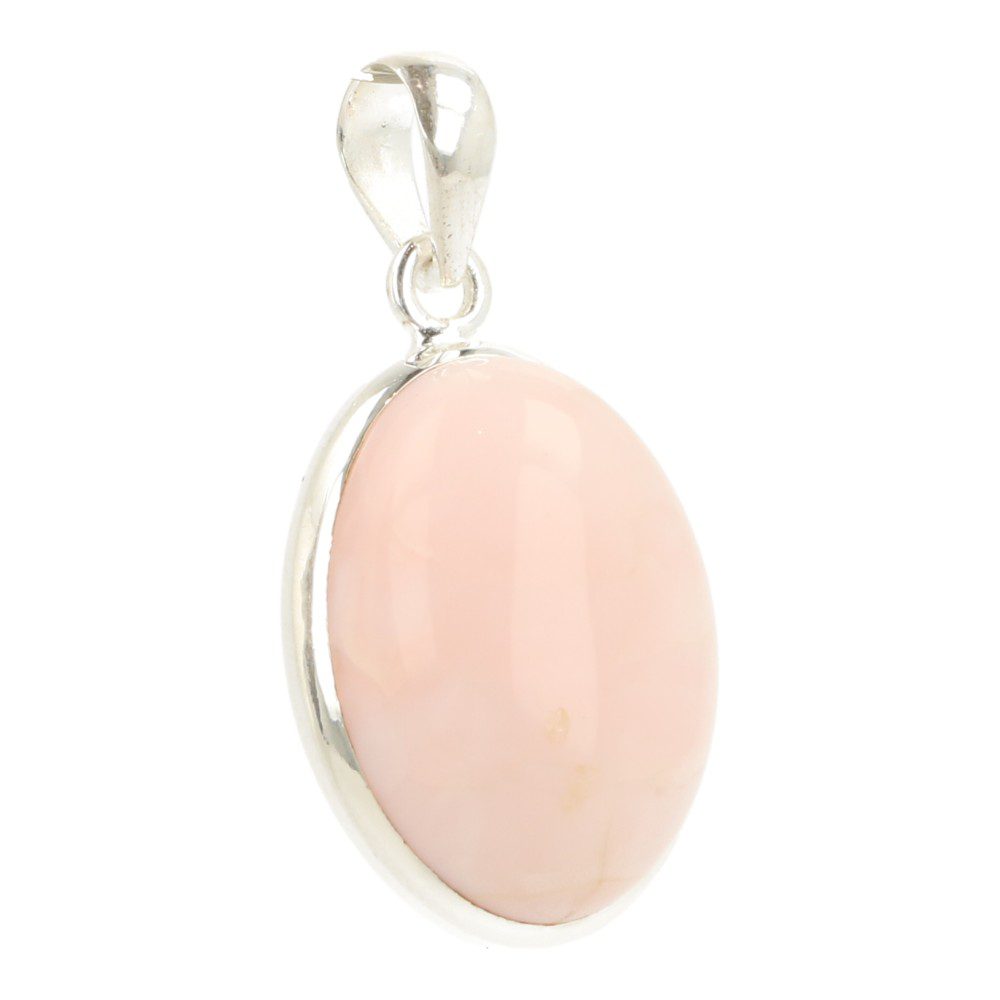 Roze opaal hanger in zilver 'RO3'