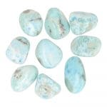 Fraaie larimar trommelsteen van 2-3cm lang