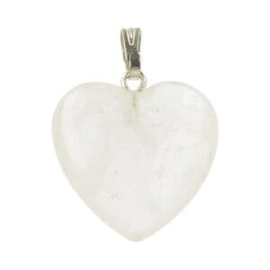 Bergkristal hartje hanger met oogje van 2cn breed