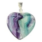 Regenboog fluoriet hartje hanger