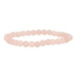 Leuke kinderarmband van rozenkwarts met kralen van 4mm en lengte van 13cm