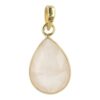Rozenkwarts hanger in goud