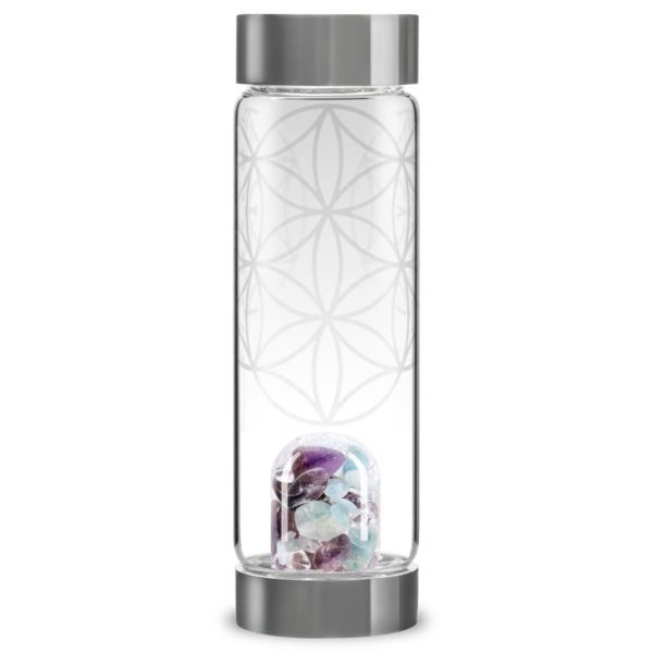 Vitajuwel Via flower of life drinkfles met edelstenen