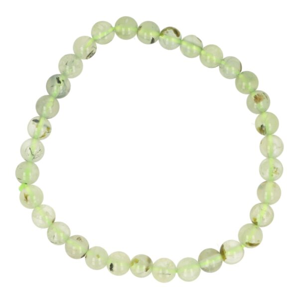 Fraaie prehniet armband met kralen van 6mm