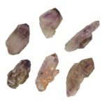 Unieke stukje ruwe rokerige amethist, deels met venster of scepter met een lange van 2-3 cm uit Malawi