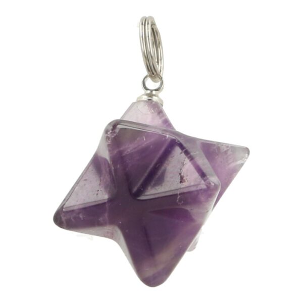 Amethist merkaba hanger met oogje