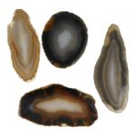 Leuke agaat schijf van 7-9 cm Breen en een paar mm dik met unieke tekening.