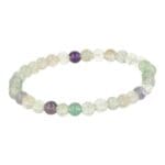 Leuke regenboog fluoriet kinderarmband 4mm met een lengte van 13cm