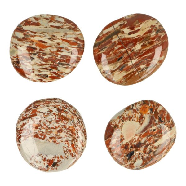 Fraai getekende breccie jaspis amulet van ongeveer 4-5cm lang