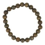 Fraaie bronziet herenarmband met kralen van 8mm