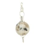 Fraaie witte maansteen pendel van 23mm diameter