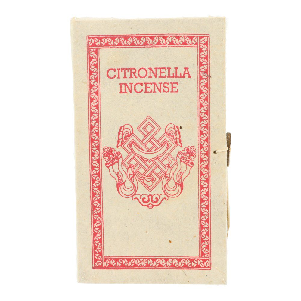 Ambachtelijke wierook met citronella in luxe doosje met houder