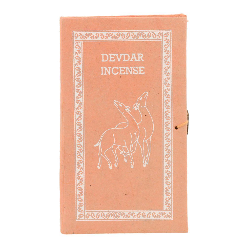 Fraaie geschenkverpakking met devdar wierook stokjes, 100% natuurzuiver - voorkant doosje