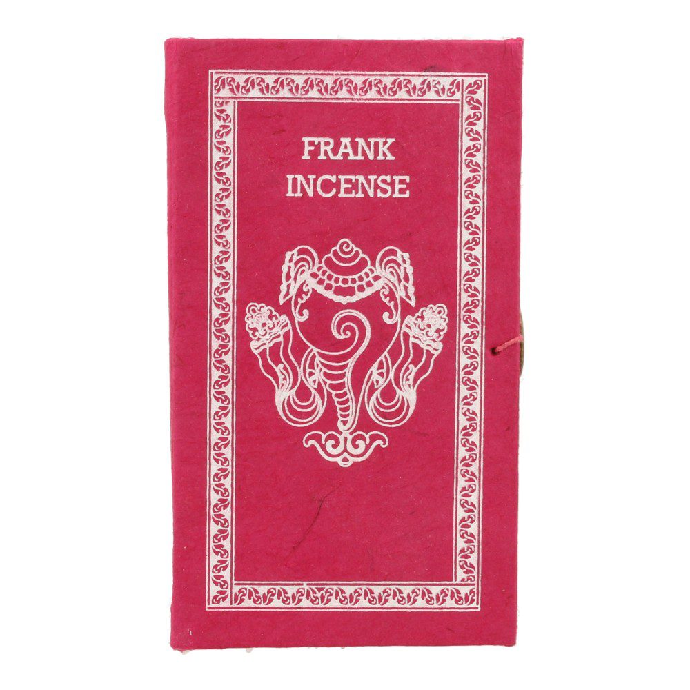 Fraaie geschenkverpakking met frankincense wierook stokjes met houder, 100% natuurzuiver - voorzijde doosje