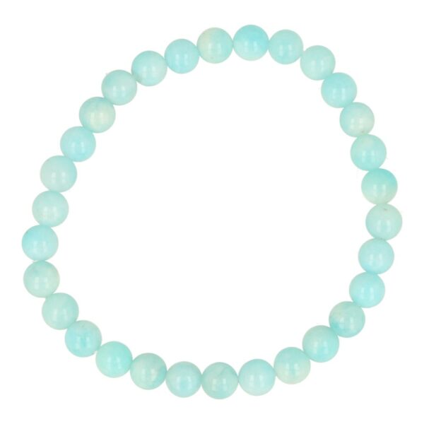 Heldere a-kwaliteit amazoniet armband met kralen van 6mm
