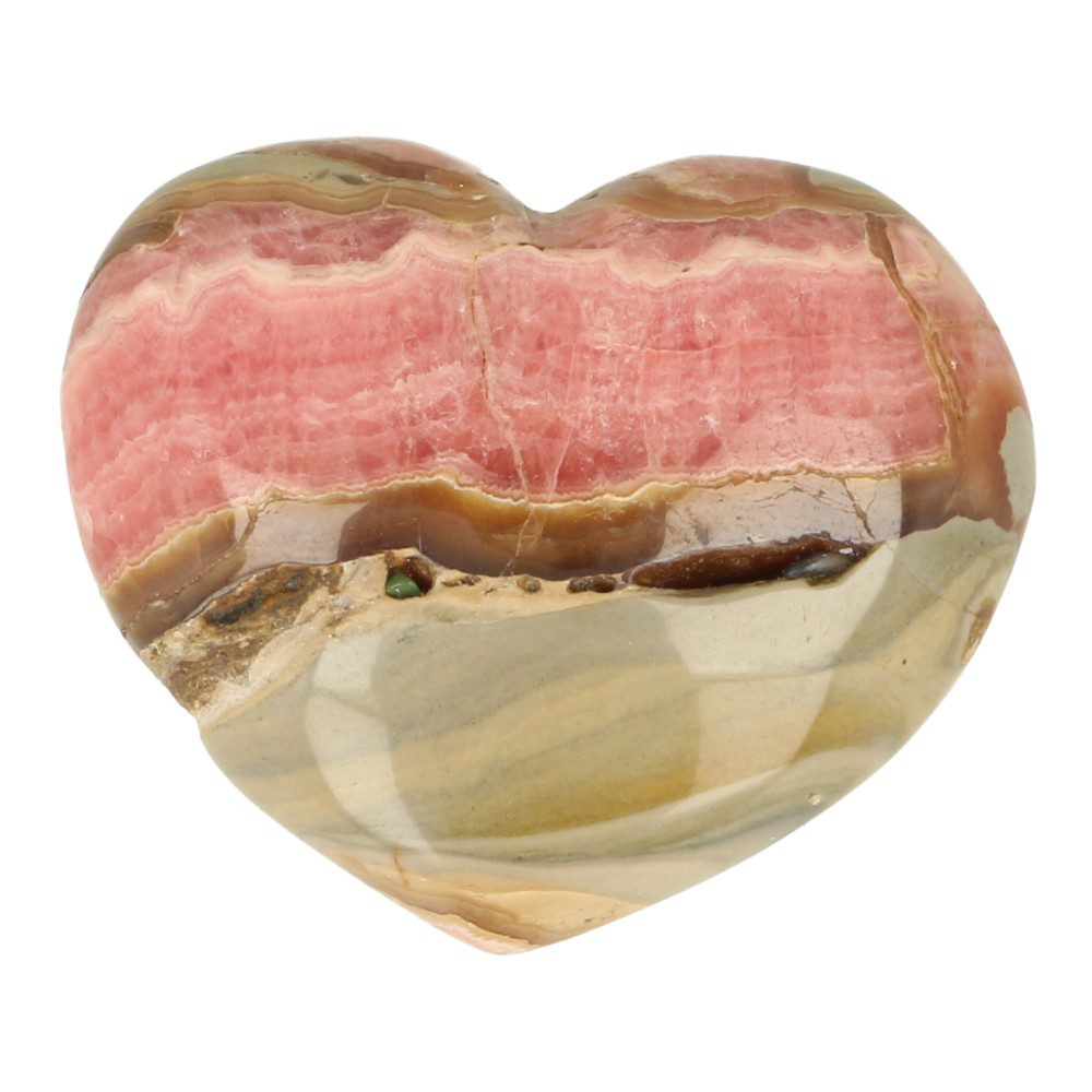 A-kwaliteit rhodochrosiet hart van 61mm breed - achterzijde