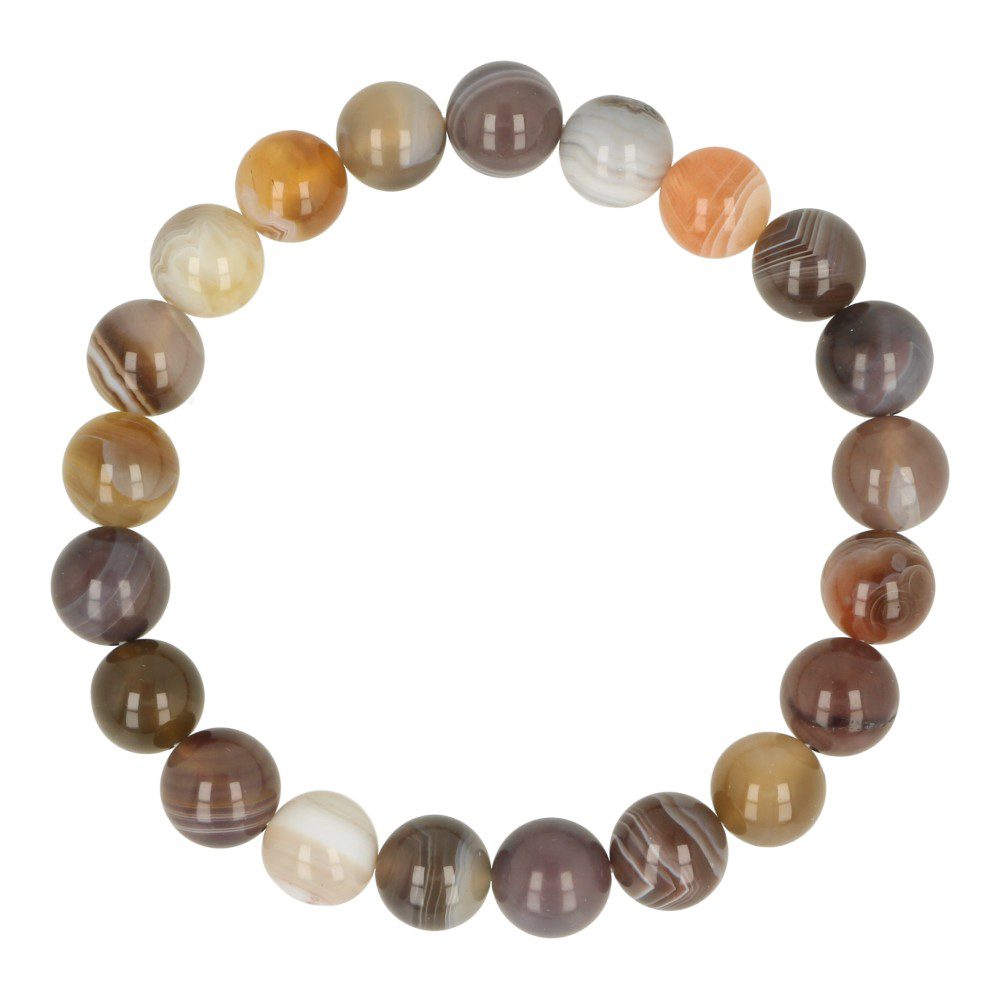 Botswana agaat herenarmband 10mm
