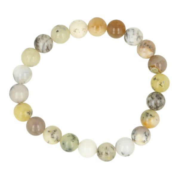 Leuke dendriet opaal armband met kralen van 8mm