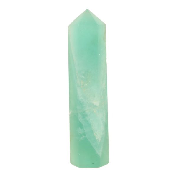 Leuke groene fluoriet toren van 10cm hoog