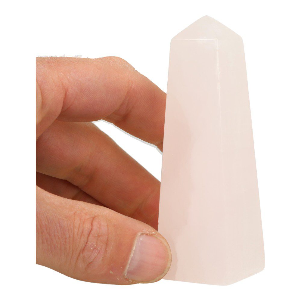 Fraaie mangano calciet toren of geslepen punt van 94mm hoog - in hand