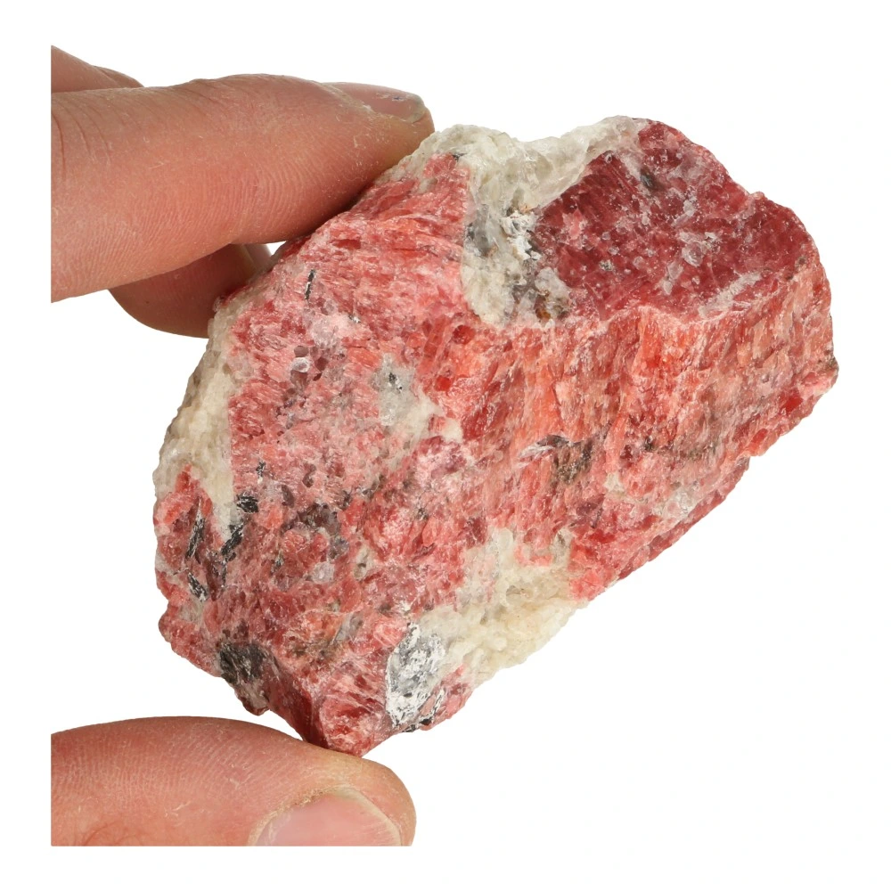 Fraaie stukken ruwe rhodoniet uit Zimbabwe van 7-11cm lang - voorbeeld 1