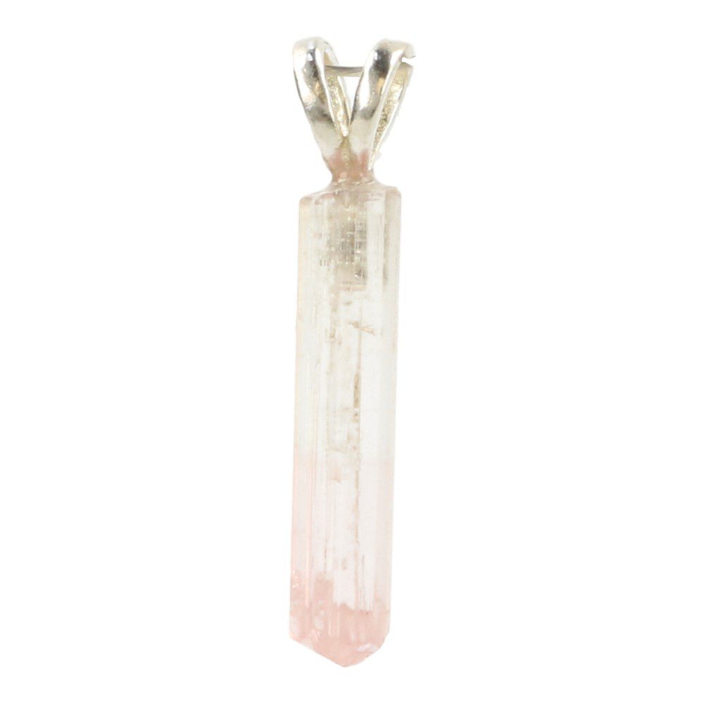 Roze met blauwe toermalijn hanger met oogje 'nr5'