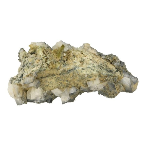 Sfeen cluster, of titaniet met groene en witte kristallen en een lengte van ruim 7cm
