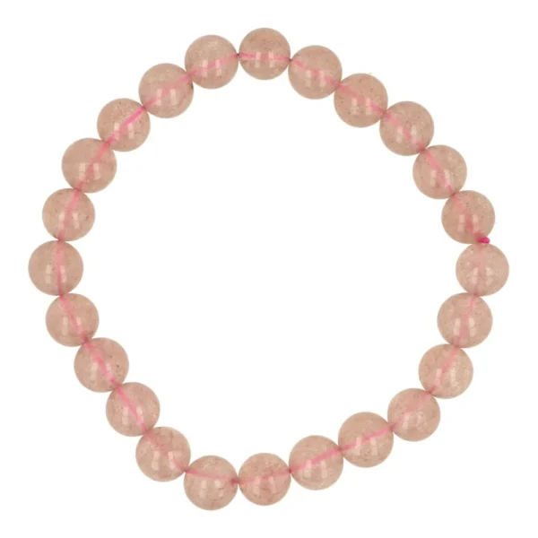 Aardbeienkwarts armband met kralen van 8mm