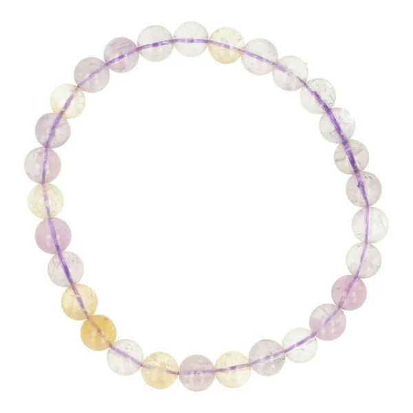 Fraaie heldere ametrien armband met kralen van 6mm