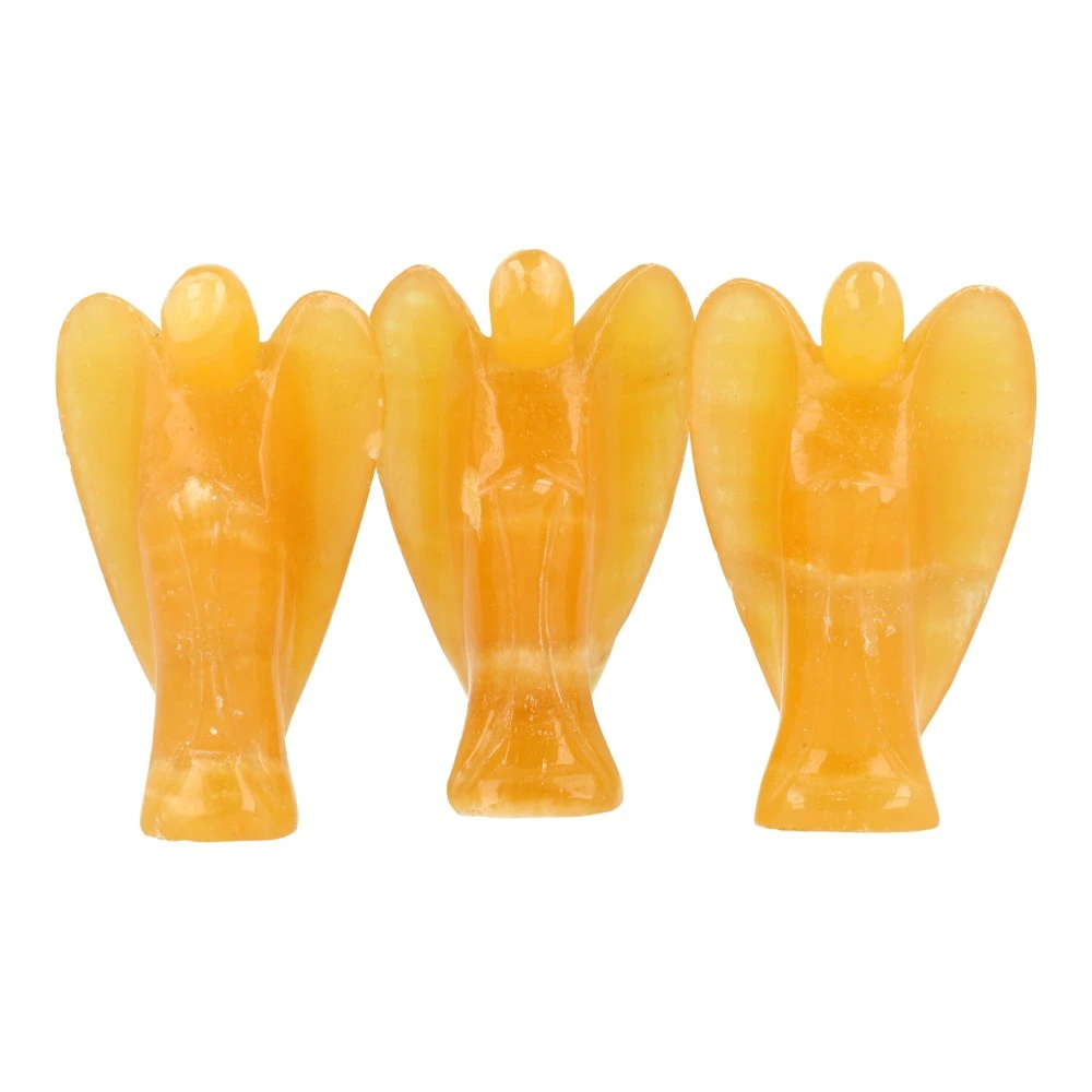 Oranje calciet engel 7,5cm