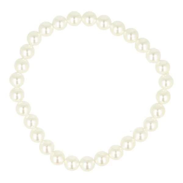 Parel armband met kralen van 6mm op rekbaar koord