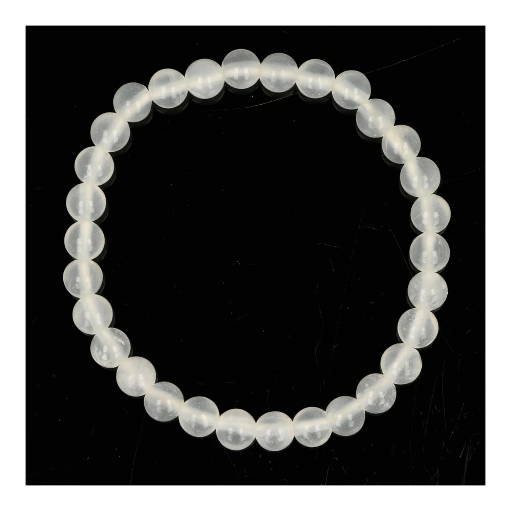 Witte maansteen armband 6mm